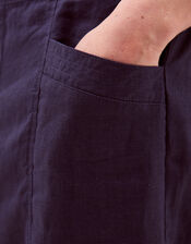 Lucy Regular Straight Leg Linen Trousers, Blue (NAVY), large