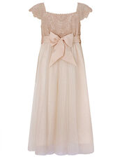Estella Lace and Sparkle Occasion Dress, Pink (PINK), large