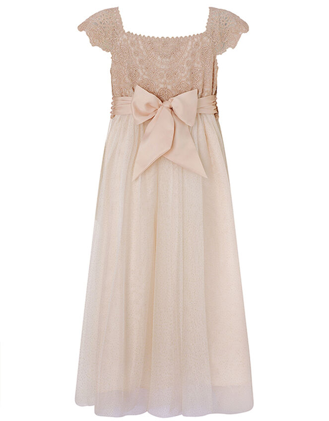 Estella Lace and Sparkle Occasion Dress, Pink (PINK), large