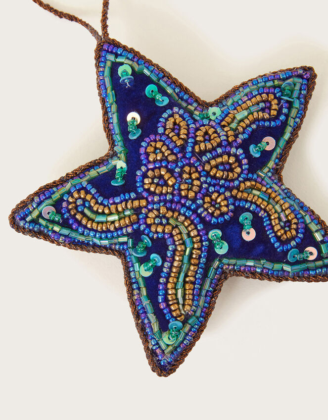 Beaded Star Hanging Decoration , , large