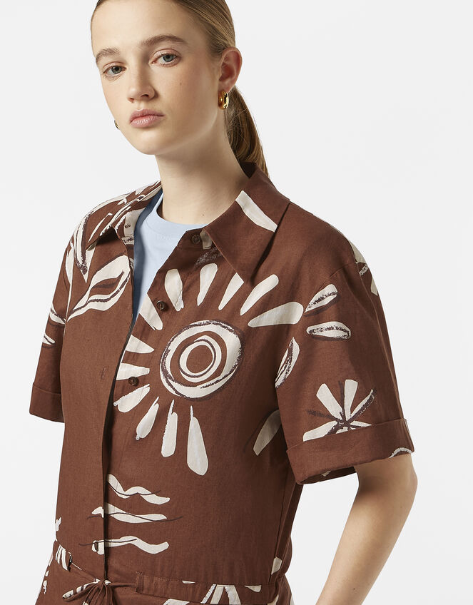 Scotch & Soda Sun Print Playsuit, Brown (BROWN), large