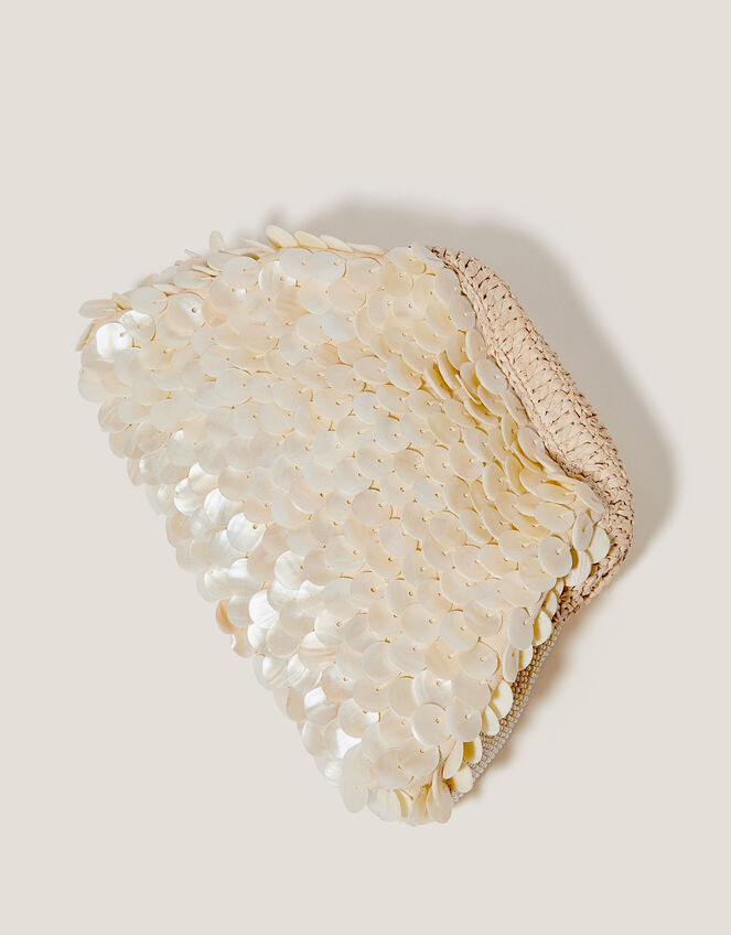 Saya Shell Embellished Clutch Bag, , large
