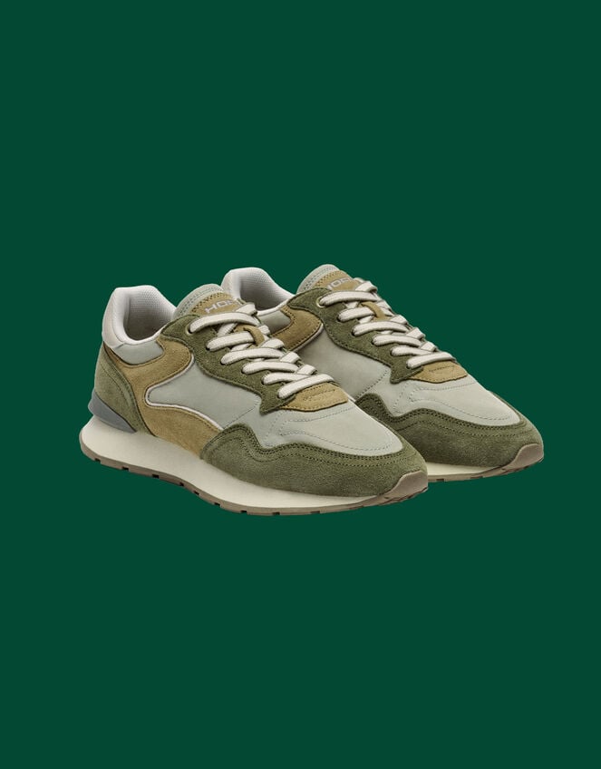 Hoff City Suede Trainers, Green (KHAKI), large