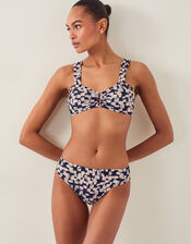 Ania Abstract Print Bikini Bottom, Black (BLACK), large