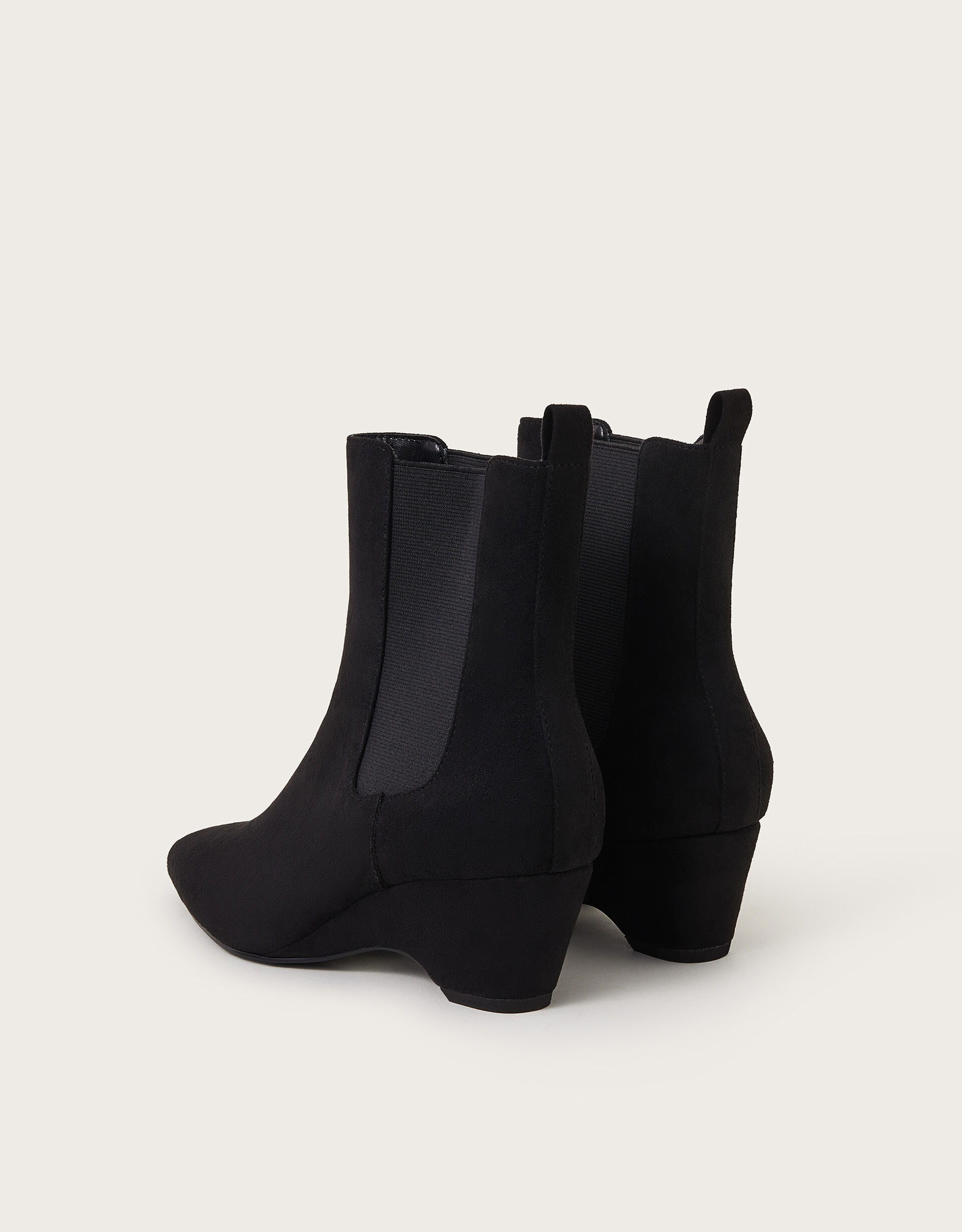 Shay Suedette Wedge Ankle Boots Black Women s Shoes Monsoon UK
