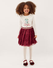 Christmas Tree Tulle Disco Dress, Red (RED), large