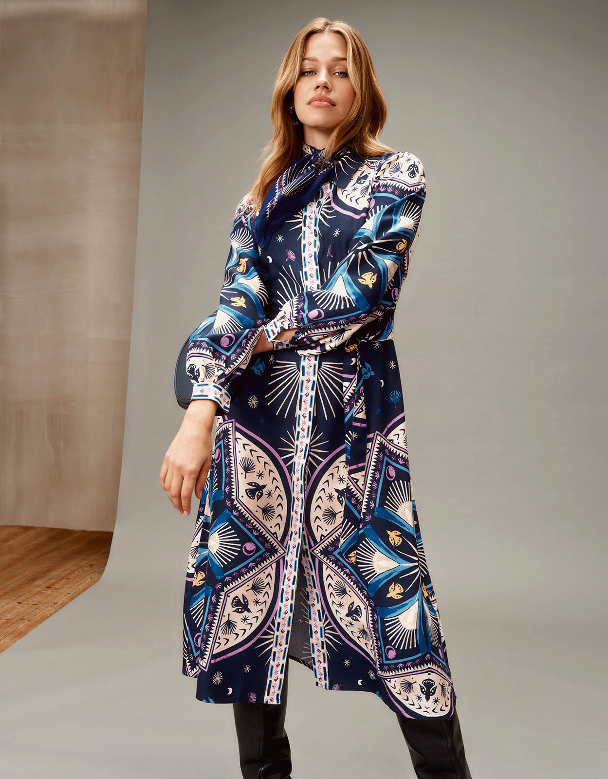 Monsoon blue hot sale shirt dress