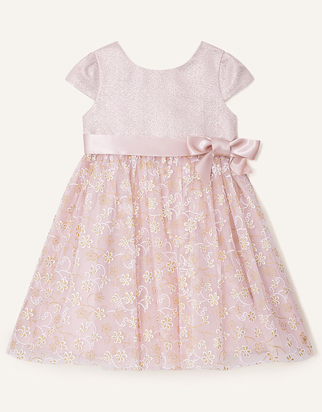 Baby Maisie Glitter Jacquard Dress, Pink (PINK), large
