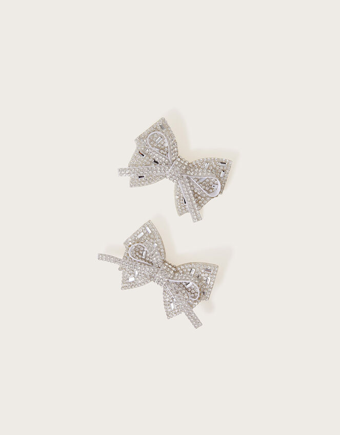 Layered Dazzle Bow Clips Set of Two, , large