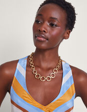 Hammered Link Necklace, , large