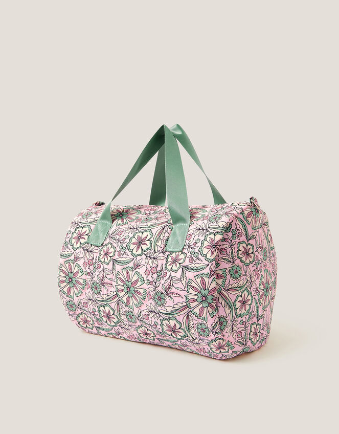 Floral Print Duffle Bag, , large