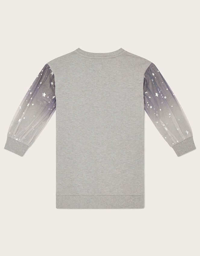 Unicorn Star Sleeve Sweatshirt, Grey (GREY), large