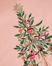 Embellished Christmas Tree Long Sleeve Top, Pink (PINK), large
