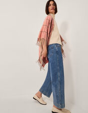 Ambi Blanket Check Shawl, , large