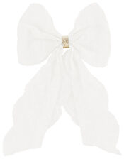Lacey Long Tie Bow Hair Clip , , large