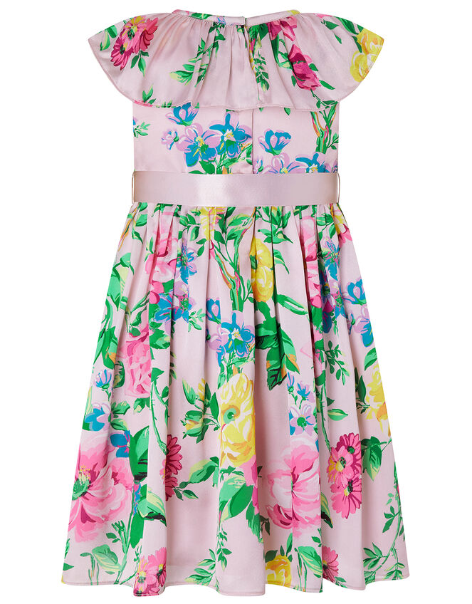 Baby Wallflower Satin Dress, Pink (PINK), large