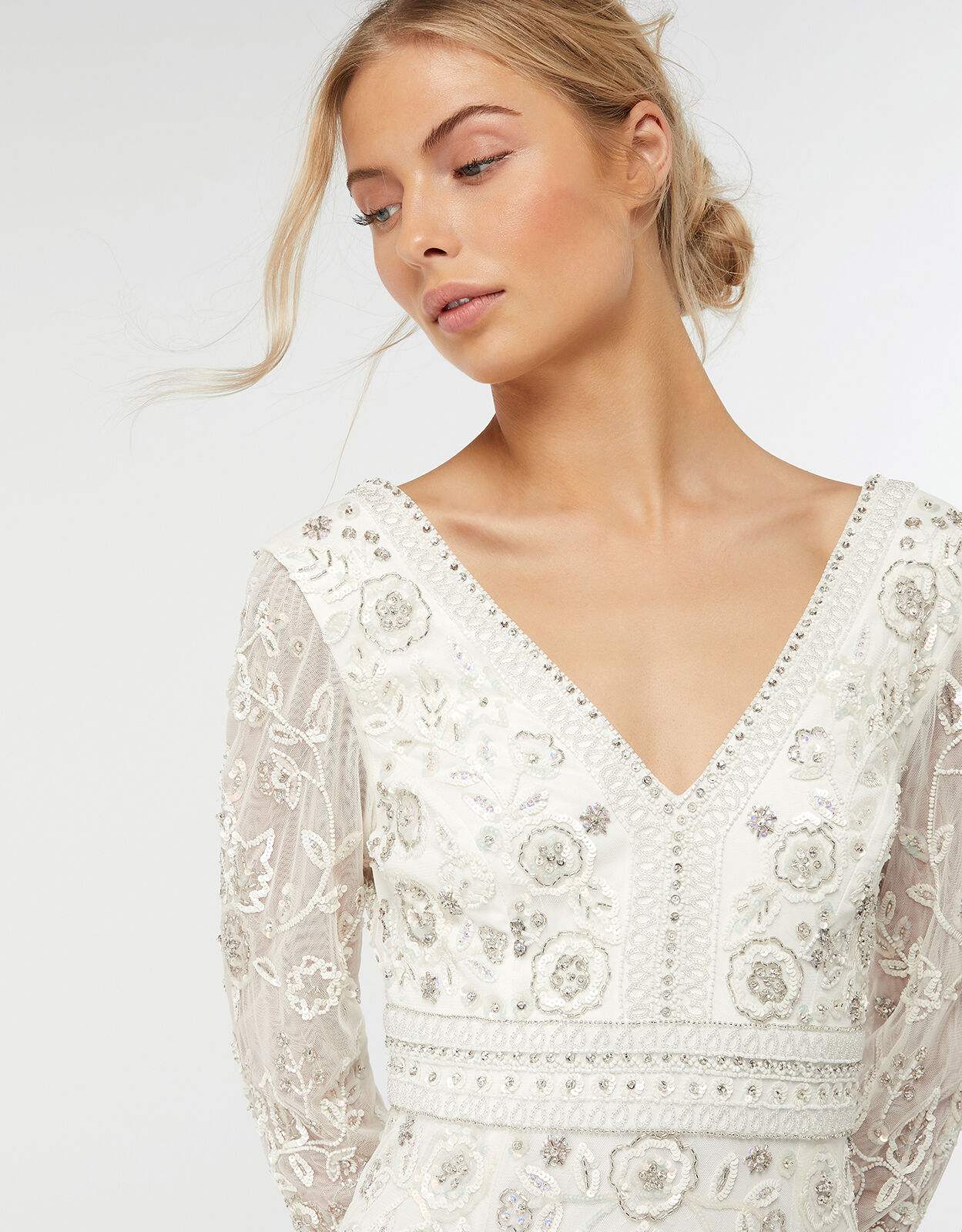 Elizabeth Embellished Wedding Dress Ivory