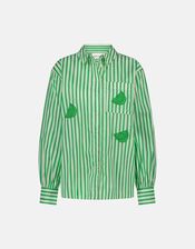 Fabienne Chapot Alex Lime Stripe Shirt, Green (GREEN), large