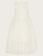 Cheryl 3D Flower Scuba Dress, Ivory (IVORY), large