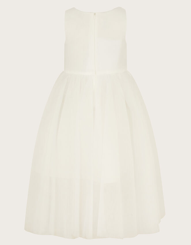 Cheryl 3D Flower Scuba Dress, Ivory (IVORY), large