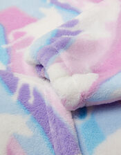 Super-Soft Unicorn Marble Oversized Nightwear Hoodie, Blue (AQUA), large