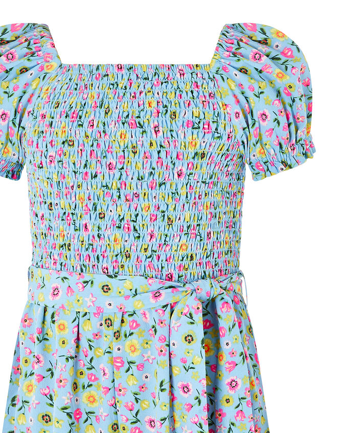Hester Ditsy Floral Jumpsuit, Blue (BLUE), large