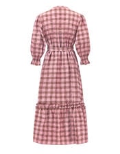 East Alyessia Woven Gingham Midi Dress, Multi (MULTI), large