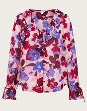 Vittoria Floral Print Blouse, Pink (PINK), large