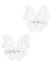 Lacey Butterfly Hair Clips, , large