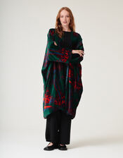 One Hundred Stars Pagoda Forest Long Velvet Jacket, , large