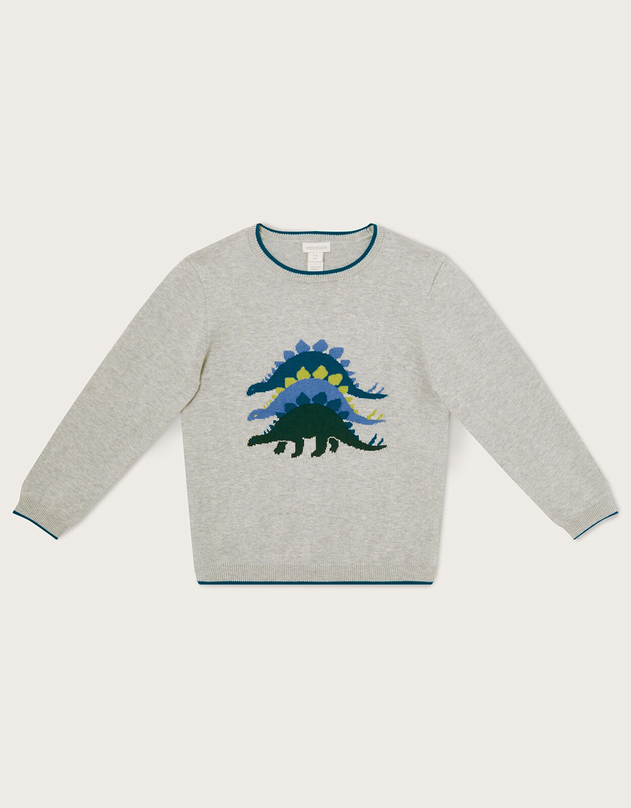 Triple Dinosaur Jumper Grey