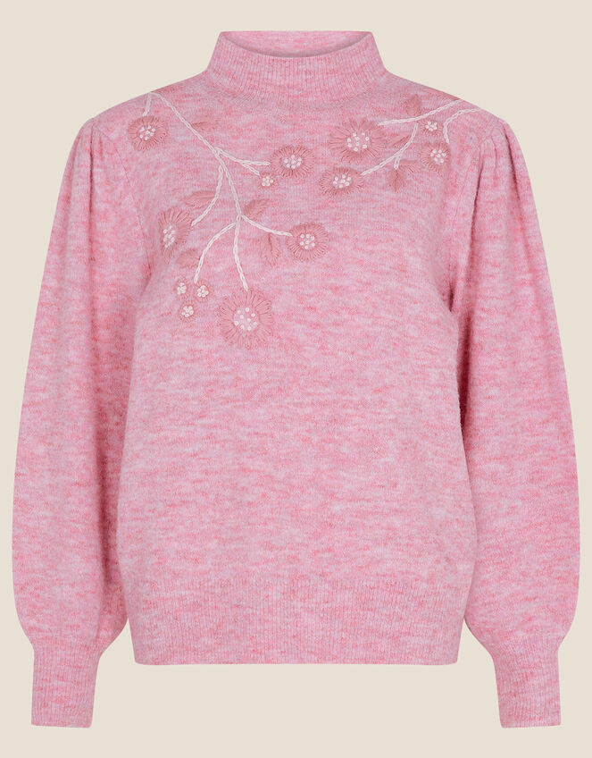 Embroidered Placement Jumper, Pink (PINK), large