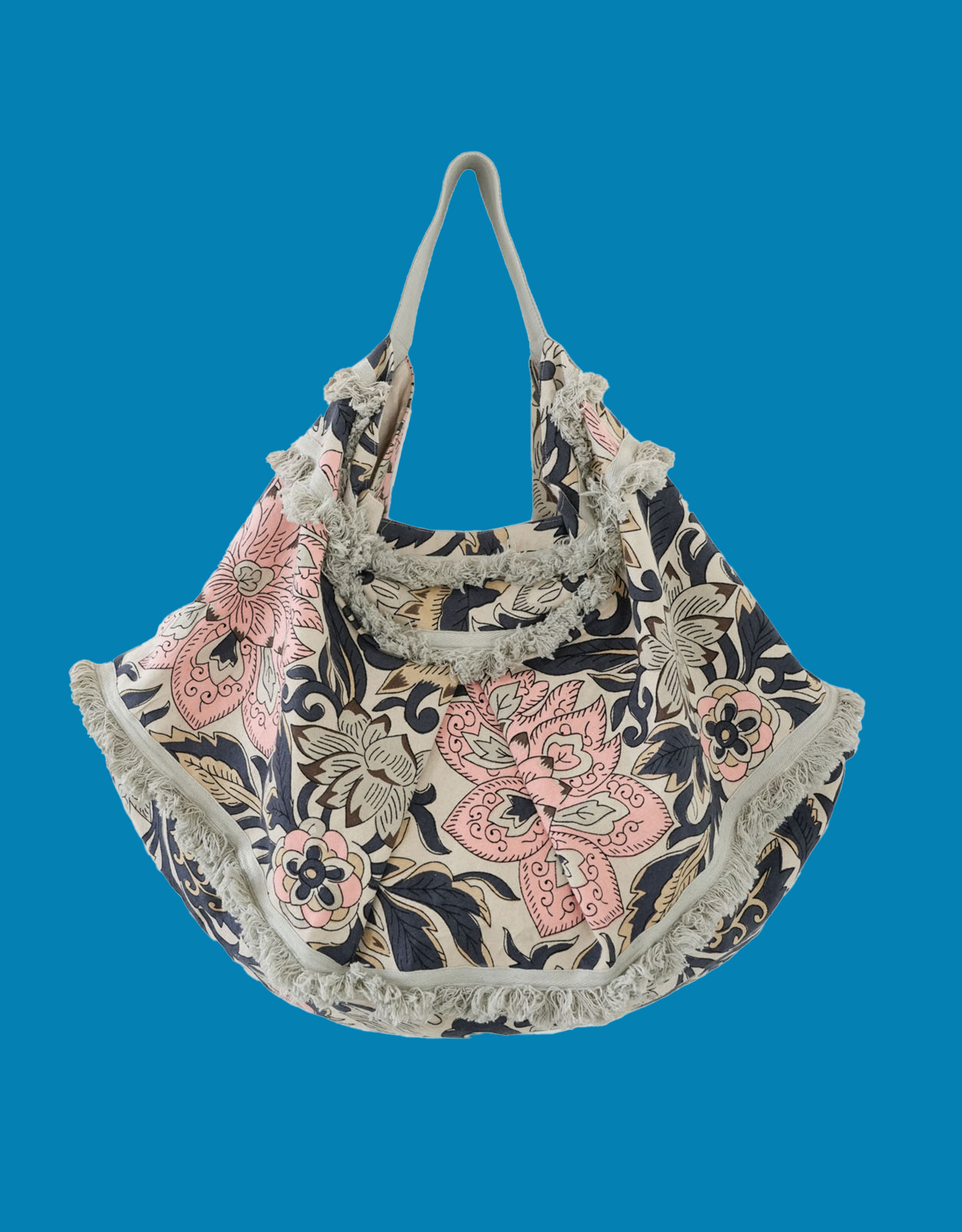 One Hundred Stars Block Floral Slouch Bag