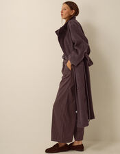Millie Funnel Neck Belted Coat, Mink (MINK), large