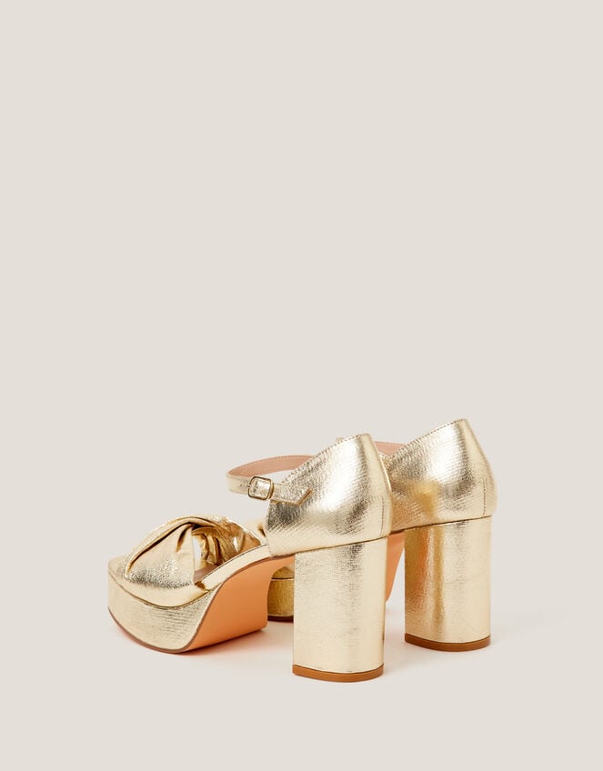 Hala Platform Heels, Gold (GOLD), large
