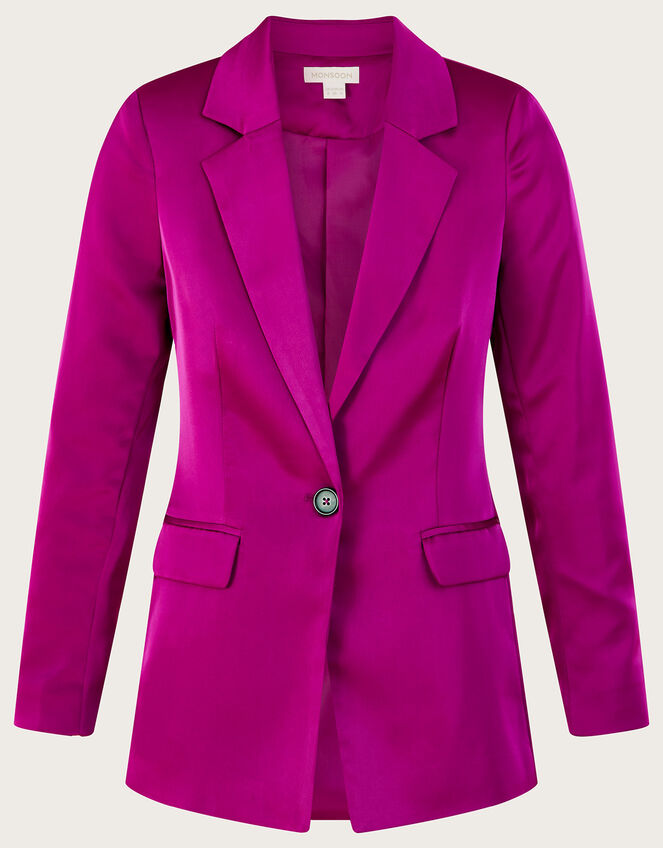 Sophie Satin Blazer Jacket Pink | Women's Jackets | Monsoon UK.