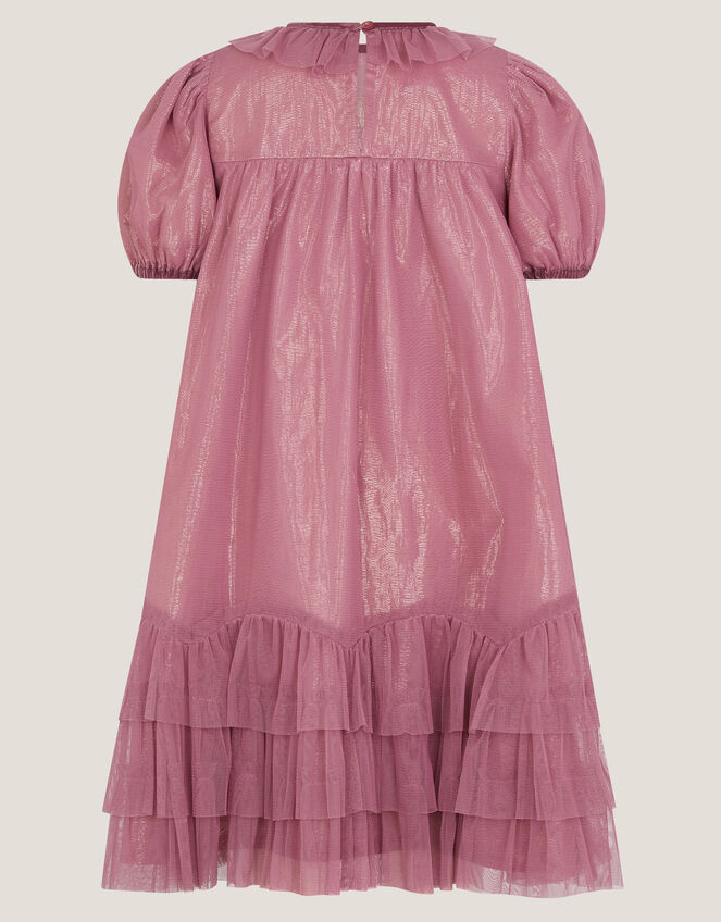 Christmas Unicorn Trapeze Dress, Pink (PINK), large