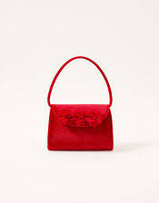 Velvet Pom-Pom Mini Bag , , large