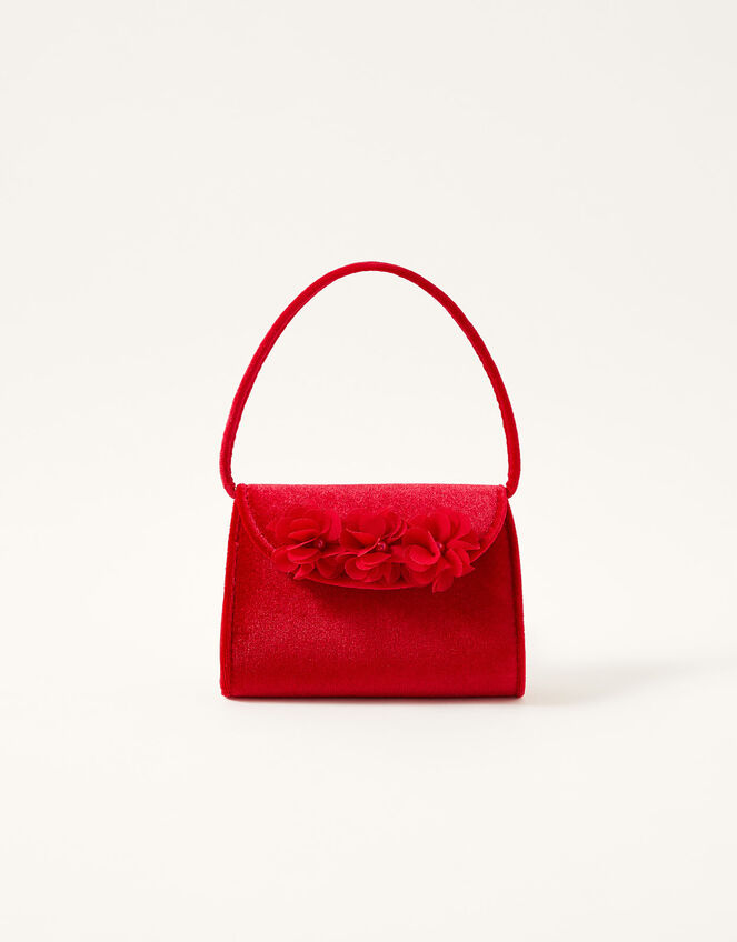 Velvet Pom-Pom Mini Bag , , large