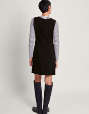 Phene Pinafore Mini Dress, Black (BLACK), large