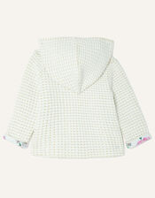 Newborn Quilted Hooded Jacket, Ivory (IVORY), large