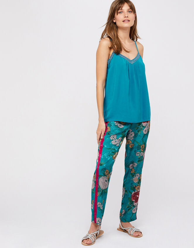 Brooke Embellished Cami Top, Teal (TEAL), large