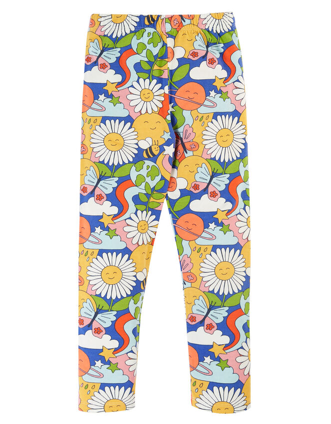 Frugi Retro Print Leggings, Multi (MULTI), large