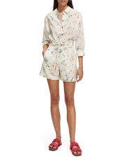 Scotch and Soda Printed Oversized Shirt, White (WHITE), large