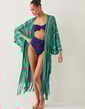 Kyla Tie Front Bandeau Bikini Top, Blue (NAVY), large