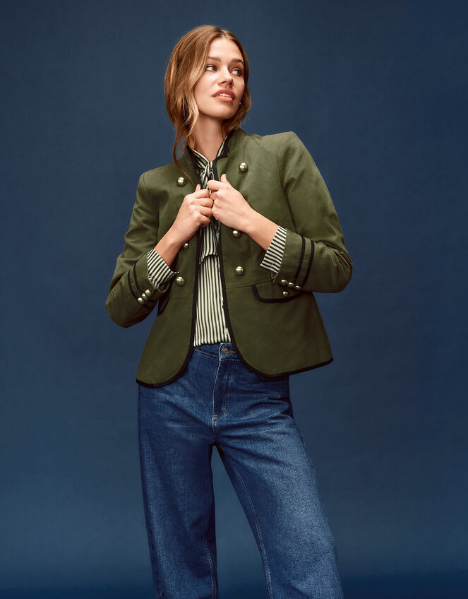 Megan Military Jacket Green Women's Jackets Monsoon UK.