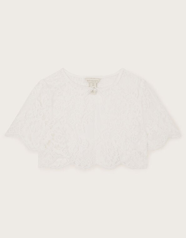 Lola Lace Bridesmaid Shrug, Ivory (IVORY), large
