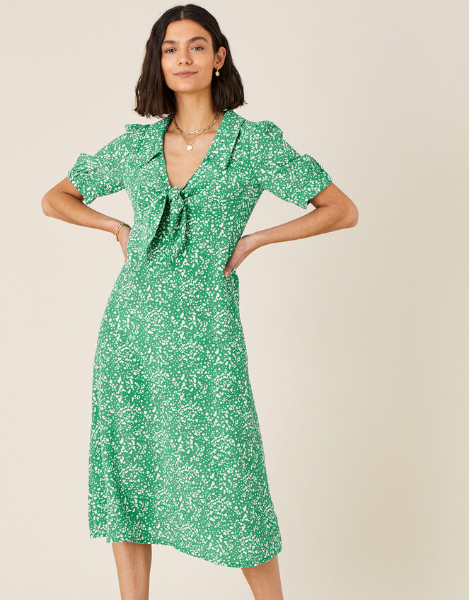 Leila Printed Midi Dress , Green (GREEN), large