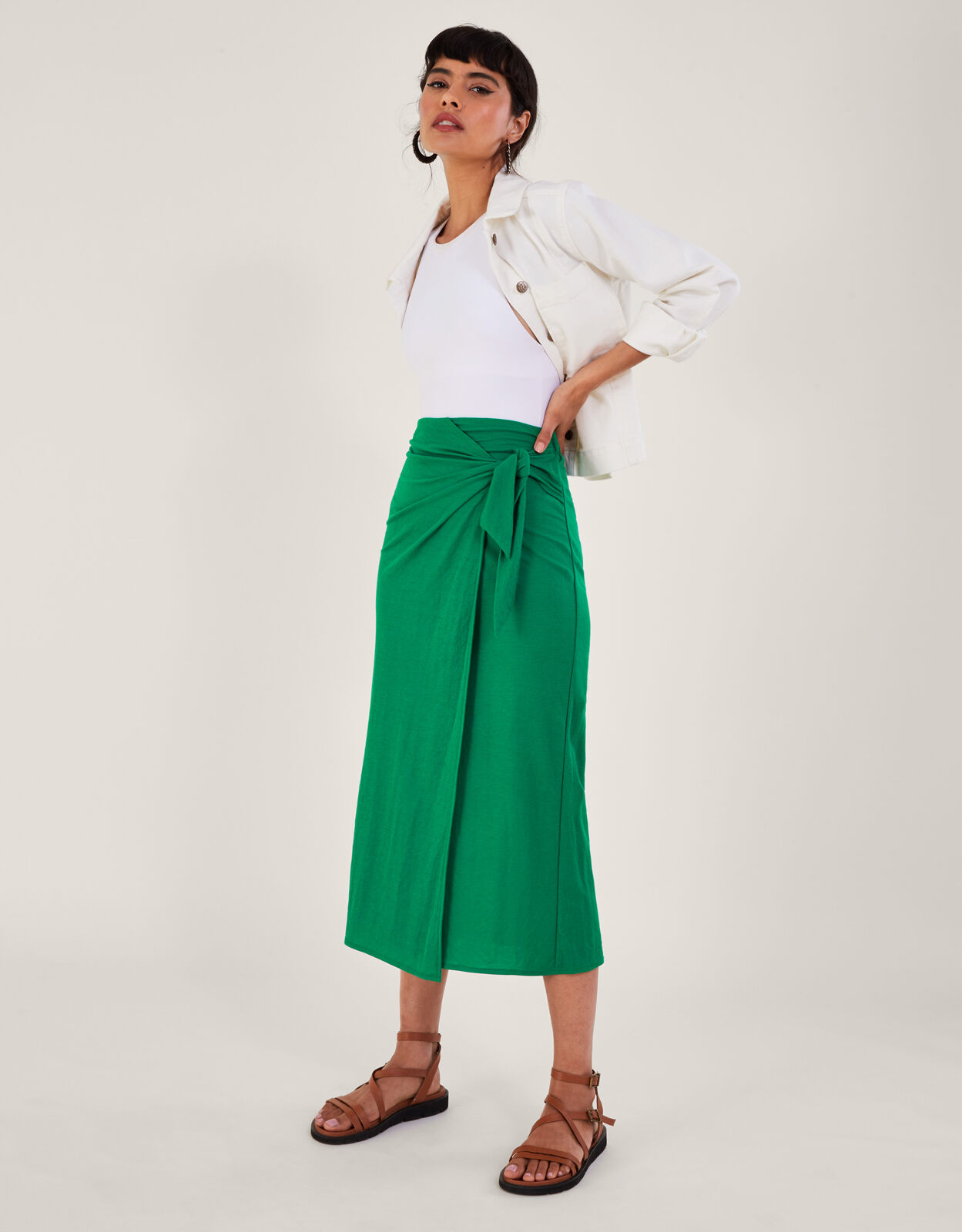Top  Skirt Set Sku BLMG20283  BITTERLIME