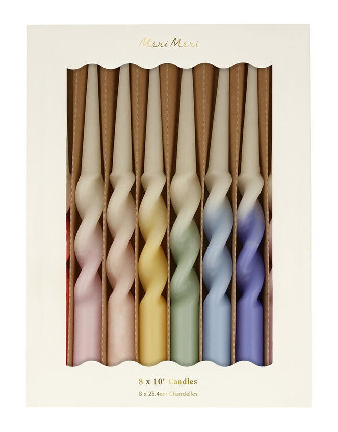 8-Pack Meri Meri Rainbow Twist Candles, , large